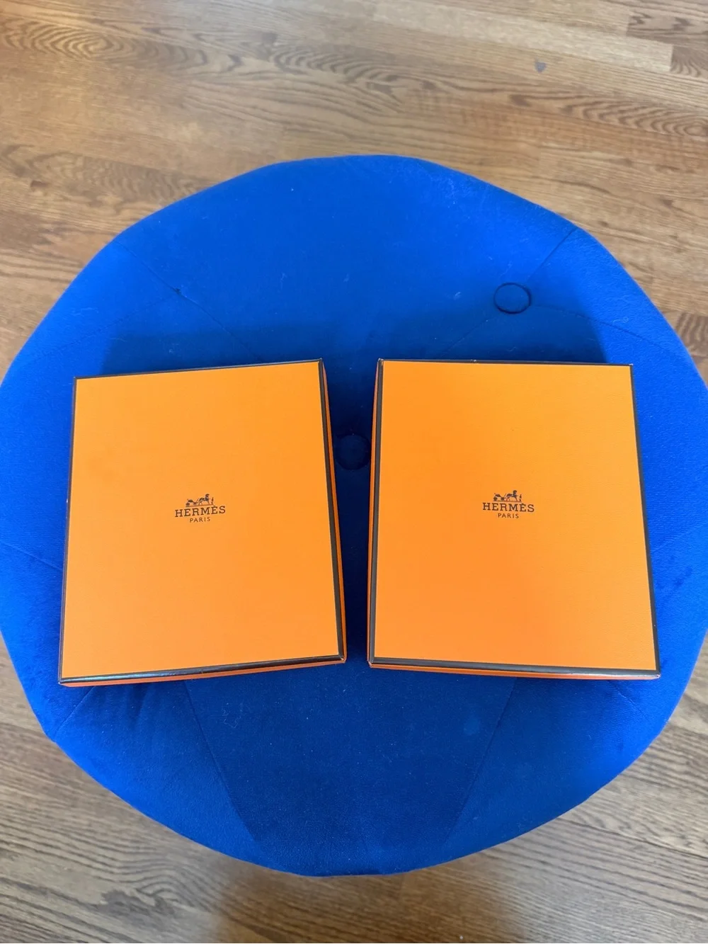 Hermes Orange Gift Boxes with Black Logo